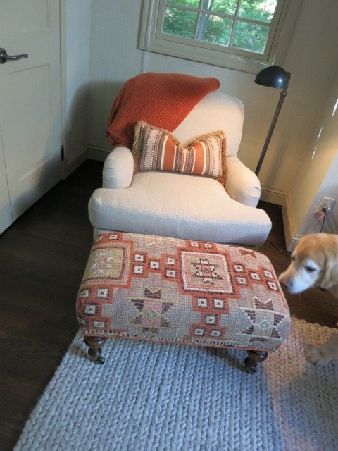 LILLIAN AUGUST KILN Linen Chair and Ottoman (1 of 5)