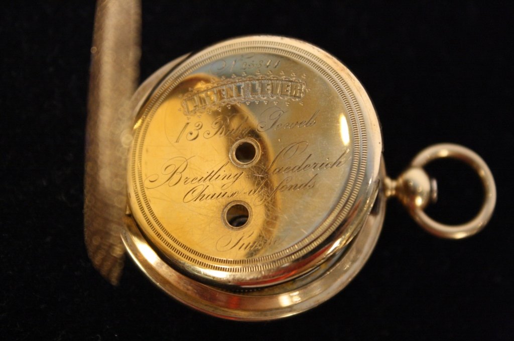 Antique BREITLING LAEDERICH Pocket watch with box