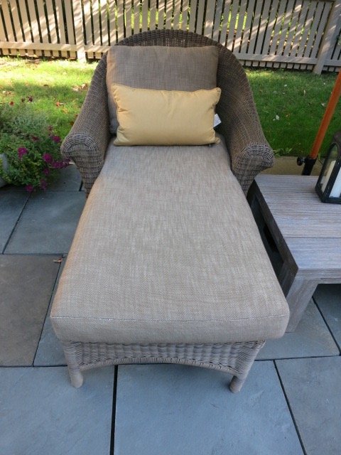 RESTORATION HARDWARE Wicker Chaise Lounge (1 of 4)