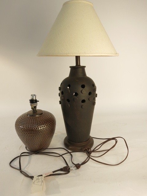 Two Mid-Century Brown Lamps (1 of 4)
