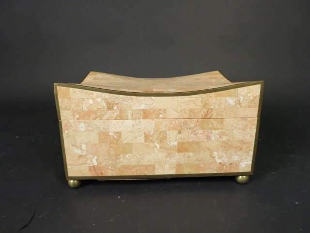 MAITLAND SMITH Puce Alabaster Box with Lid (1 of 7)