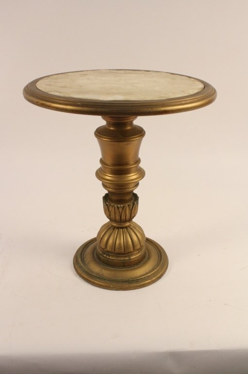 Capiz Shelled Topped Pedestal End Table (1 of 5)