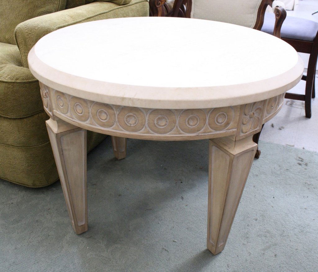KREISS Travertine side end  Table (1 of 4)