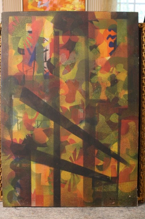 A. MARCINKIEWICZ Oil on Canvas Abstract (1 of 4)
