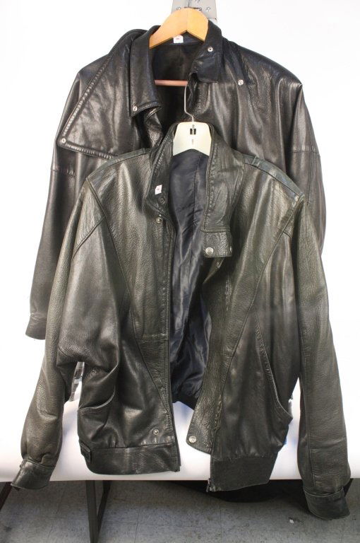Two Black Vintage Leather Jackets (1 of 4)