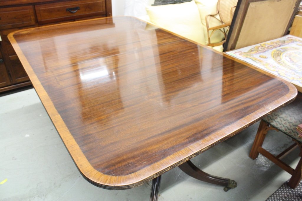 Victorian Double Pedestal Table with Band (1 of 5)