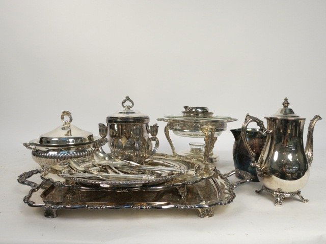 Group Lot of Assorted Silver Plate (1 of 10)
