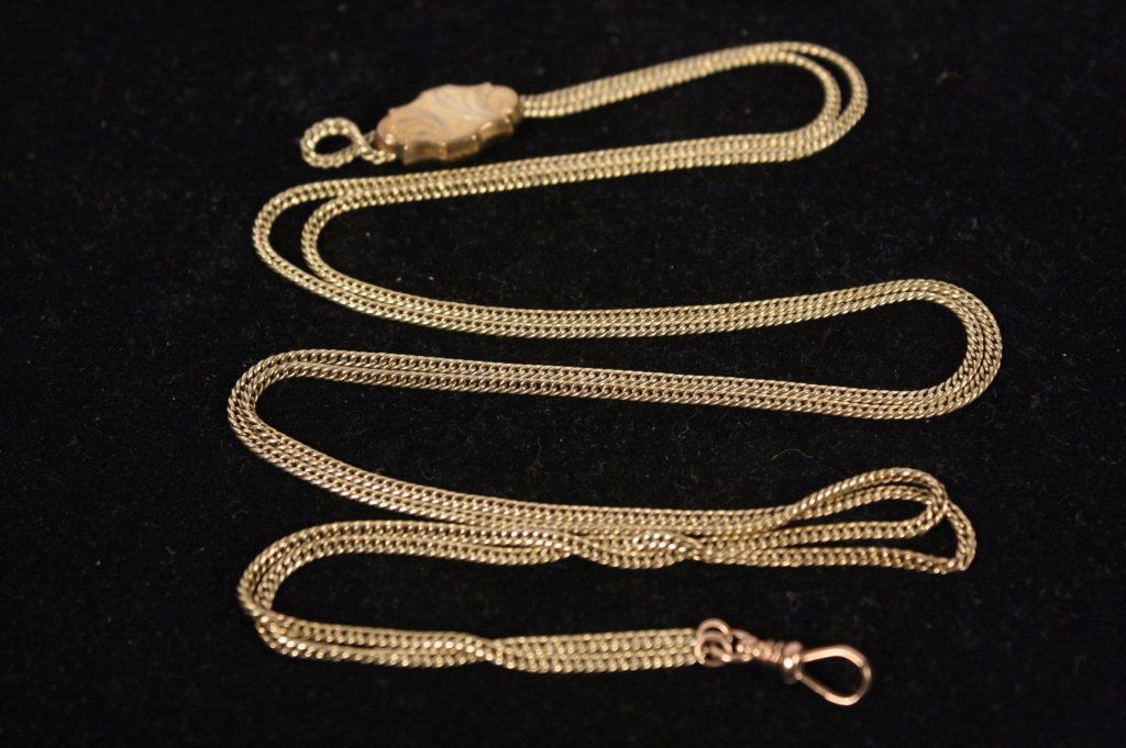 Antique Victorian Gold Watch Chain (1 of 2)