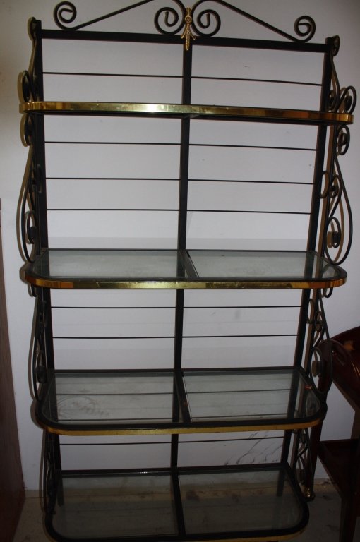 Vintage Glass Iron Bakers Rack Display (1 of 4)