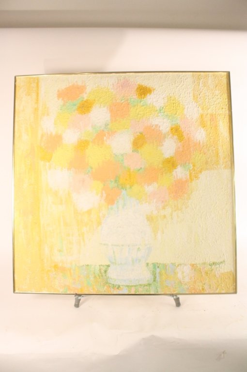 Signed Illegibly Abstract Textured Still Life (1 of 4)