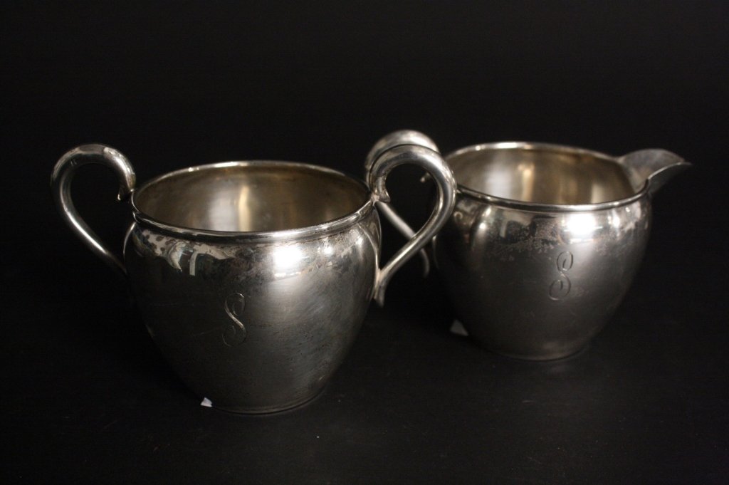 Antique Sterling Sugar and Creamer Set (1 of 3)