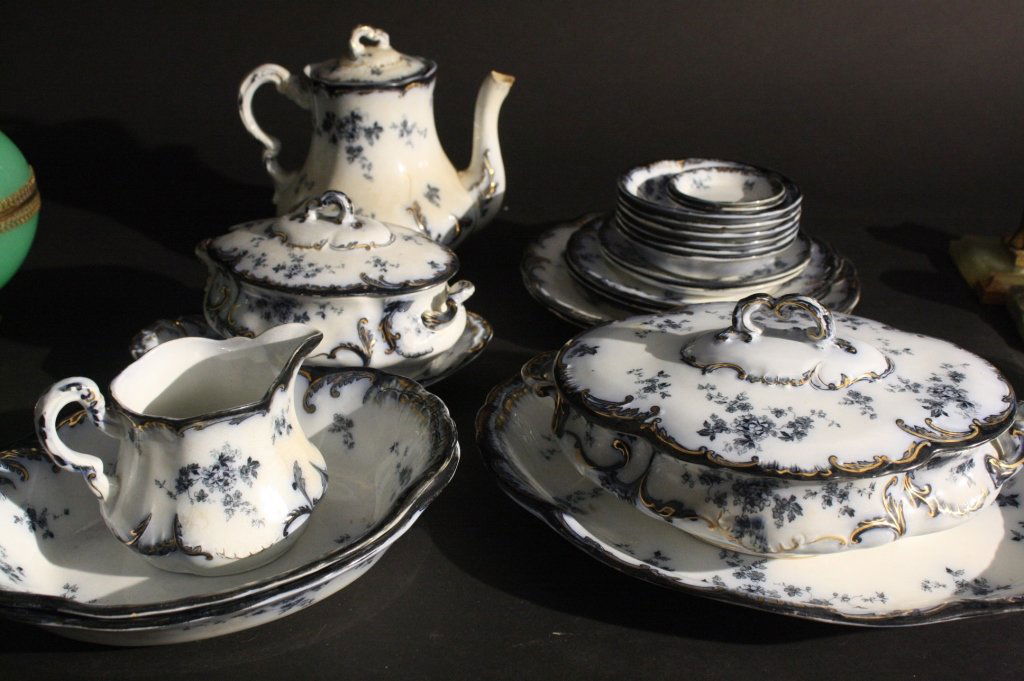 Antique Ridgeways Chiswick Flow Blue c. 19th c. (1 of 5)