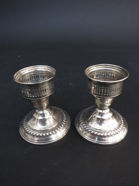 Antique Sterling Candlestick Holders (1 of 3)