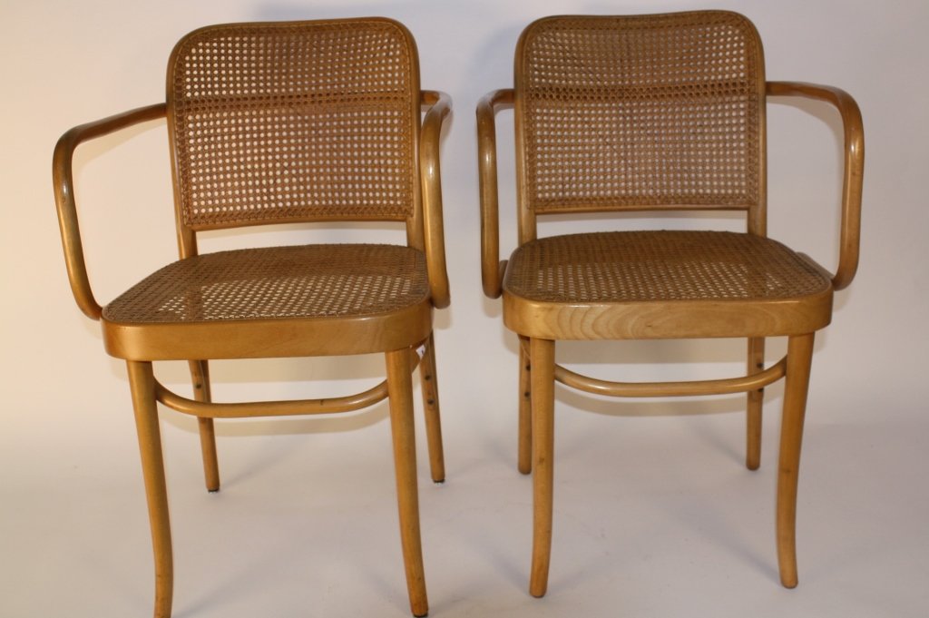 Pair Vintage Bentwood Arm Chairs (1 of 6)