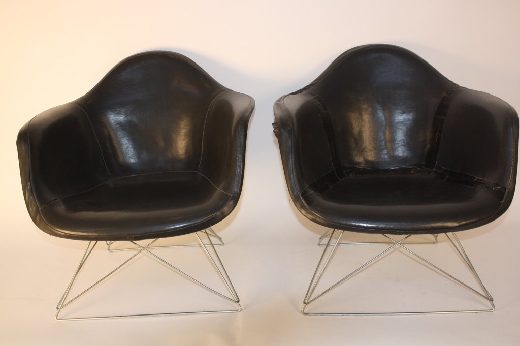Pair Charles Ray Eames Herman Miller Shell Chairs (1 of 6)