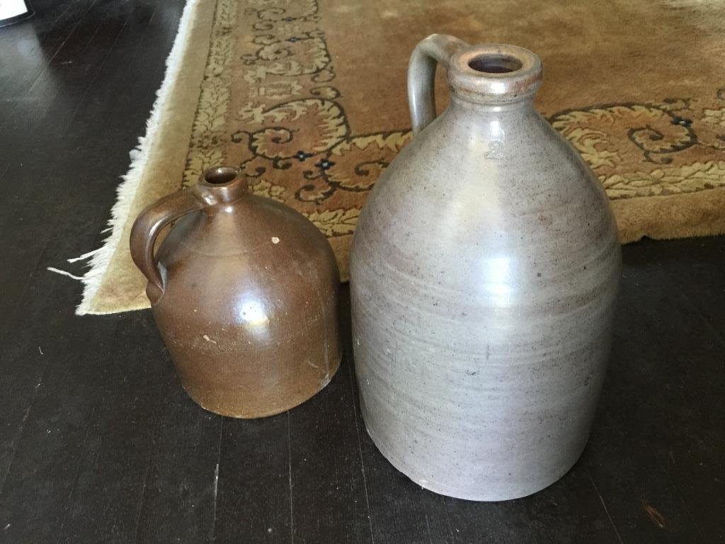 2 Antique Ceramic Pottery Jugs (1 of 4)