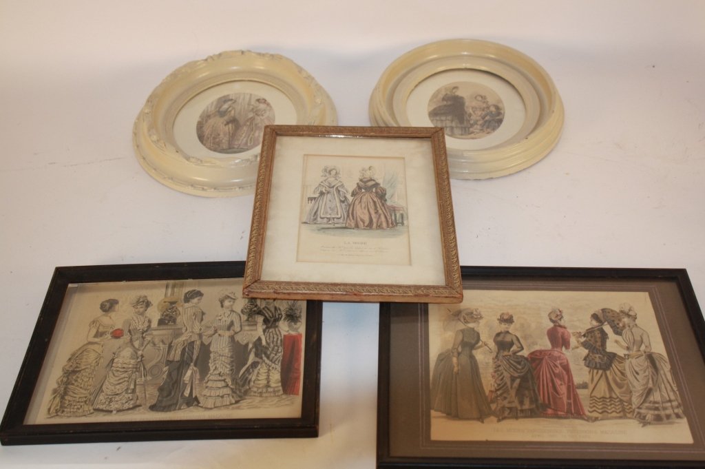 Antique Lot of Victorian Fashion Engravings (1 of 7)