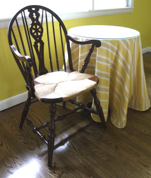 Mahogany Windsor Chair and Round Cafe Table (1 of 2)