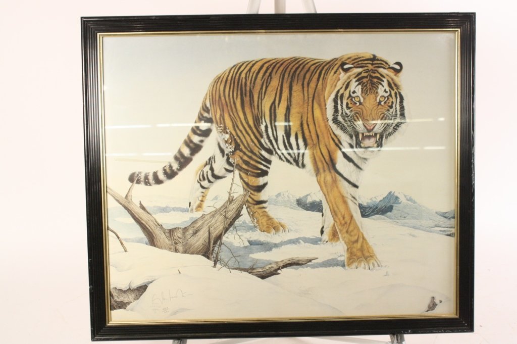 Signed GLEN LOATES Tiger Print (1 of 4)