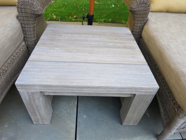 RESTORATION HARDWARE Patio Side Table and Umbrella (1 of 3)