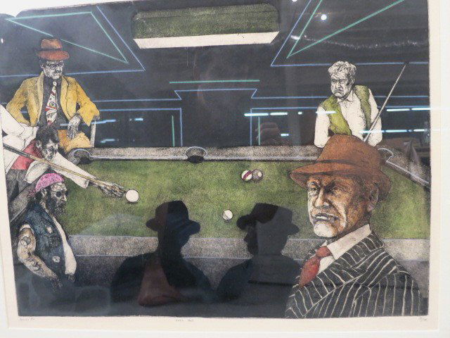JOEL BECKWITH Pool Hall 19/100 Signed Litho (1 of 6)