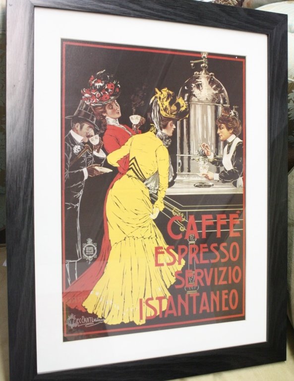 Vintage Cafe Espresso Print Framed (1 of 2)