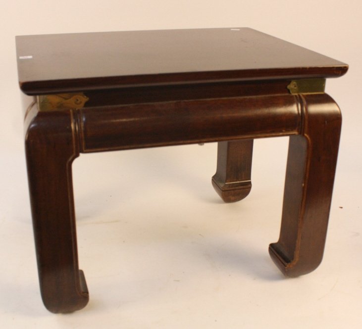 Mahogany and Brass Asian Low Table (1 of 5)
