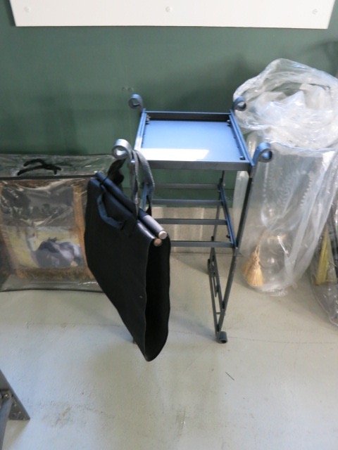 RESTORATION HARDWARE Pewter Fire Tool Stand and (1 of 5)