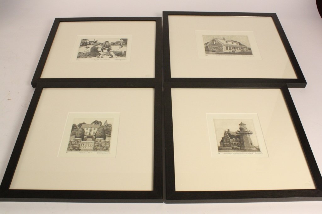 4 De Ann Prosia Etchings signed (1 of 10)