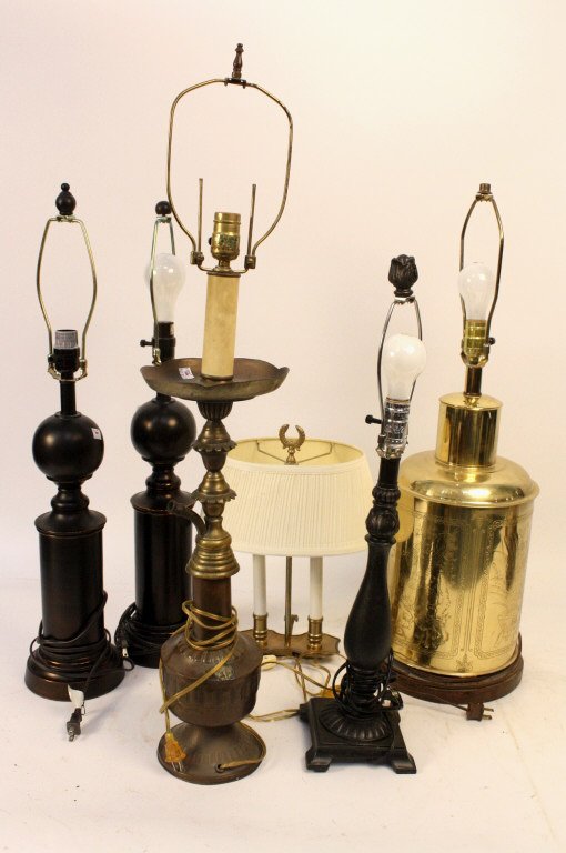 Group Lot of 6 Table Lamps (1 of 6)