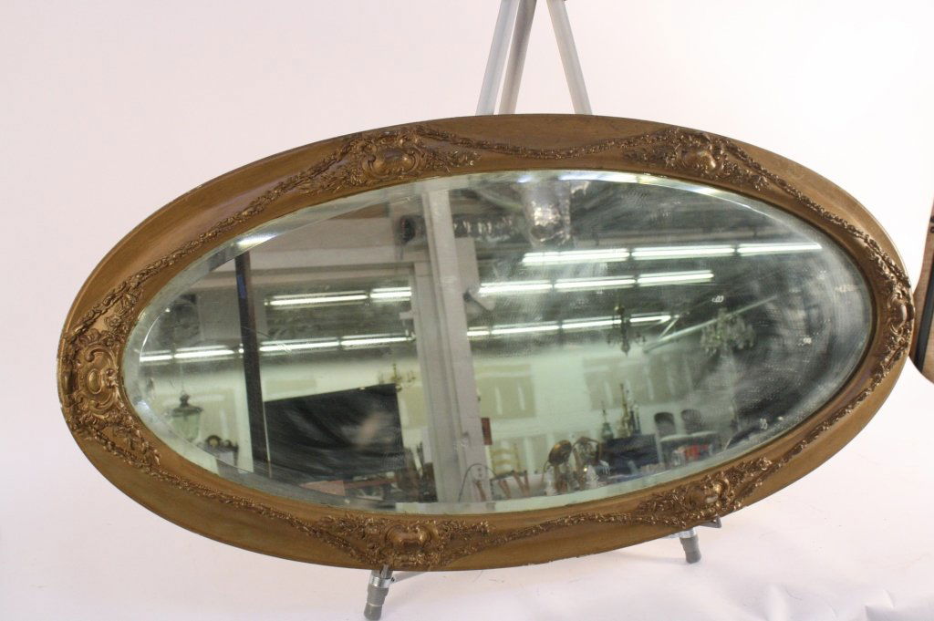 Vintage Gold Painted Oval Mirror (1 of 4)