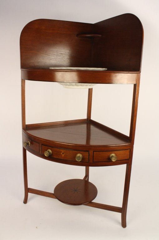 Antique Mahogany Corner Washstand c 1800 (1 of 8)