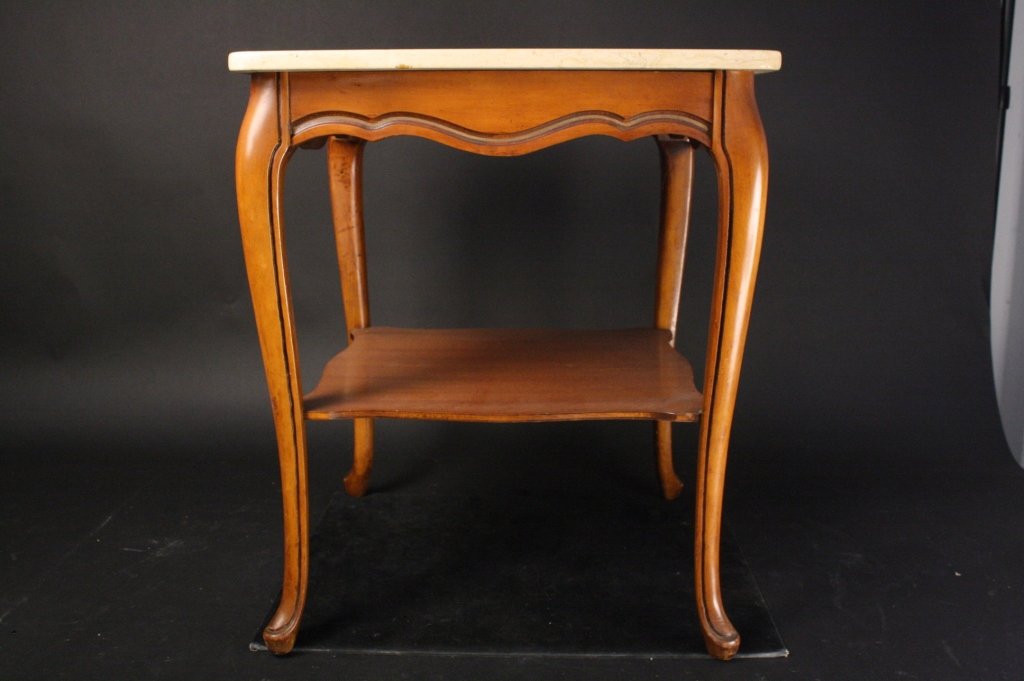Marble Top End Table Country French Style (1 of 5)