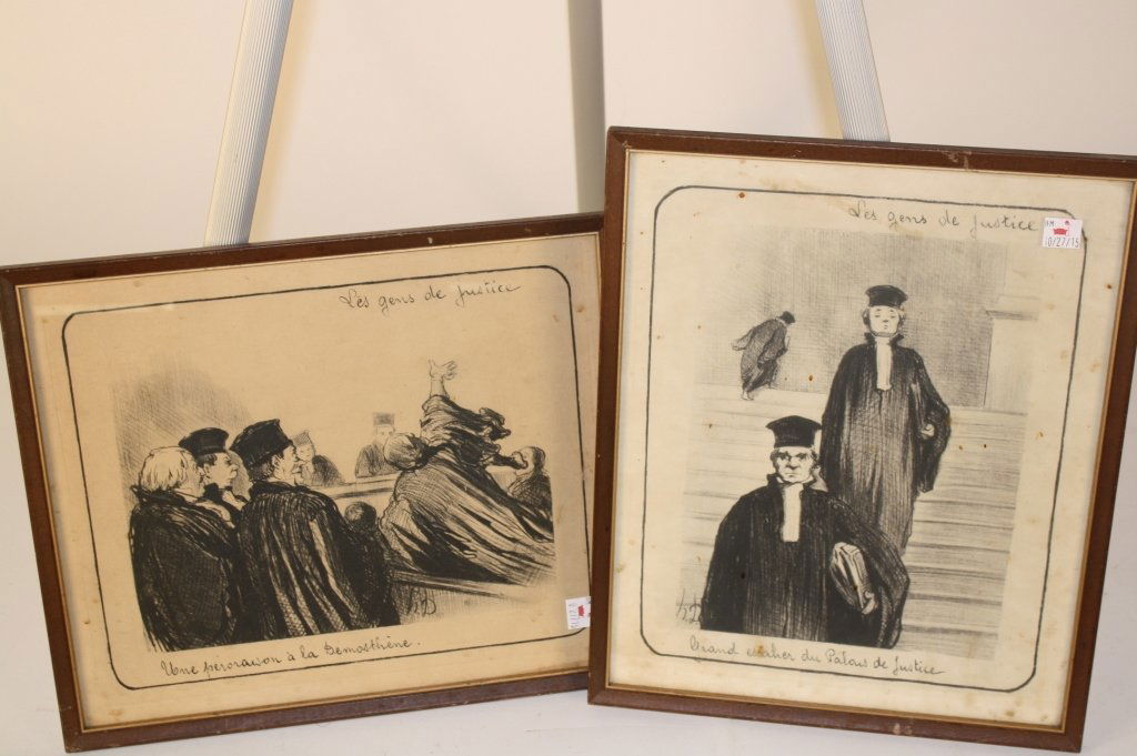 Pair of Vintage Les Gens de Justice Prints (1 of 10)