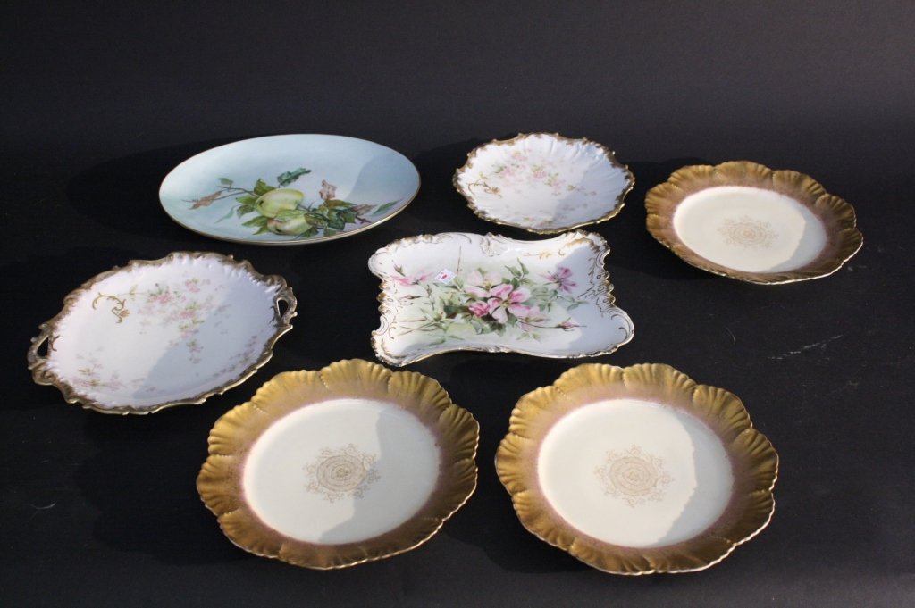 Lot 7 Art Nouveau Gilded Limoges Plates (1 of 5)