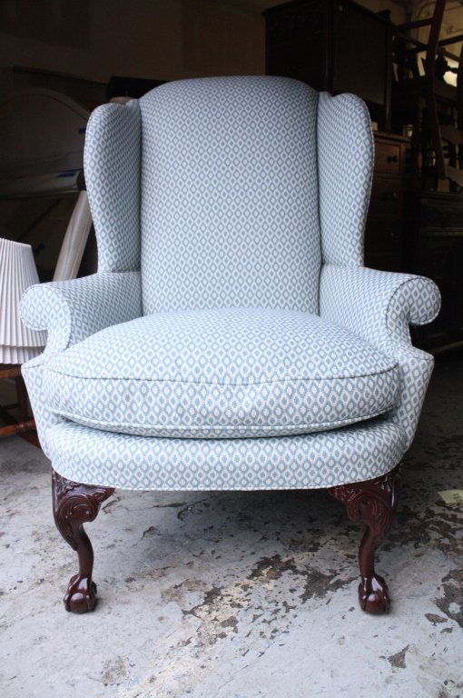 Clarence House upholstered Wing Chair (1 of 7)
