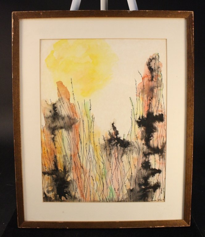 Vintage Signed RONDA ALBERT Color Inked Field (1 of 5)