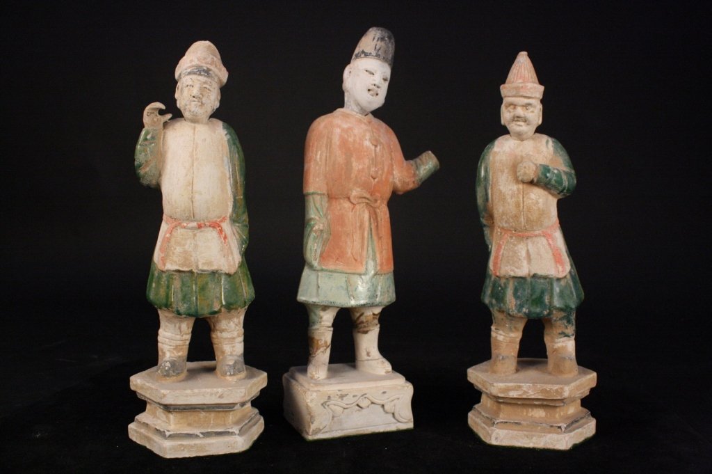 3 Antique Asian Pottery Figures (1 of 9)