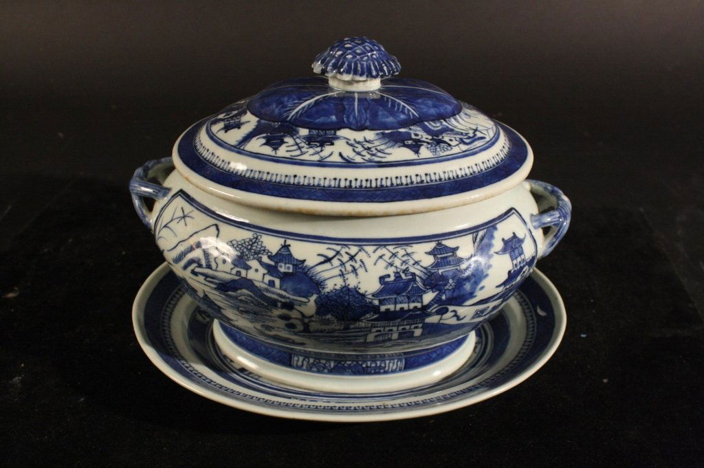 Canton Covered Dish and platter C. 19thcentury (1 of 10)