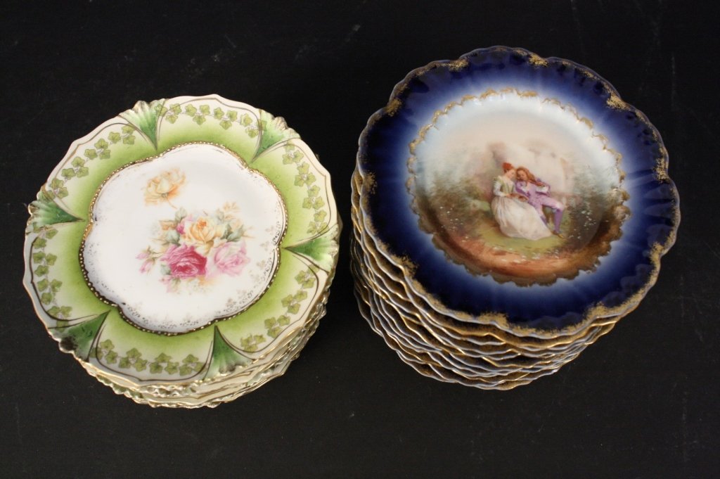 Antique LIMOGES Dessert Plates and Unsigned Plates (1 of 6)