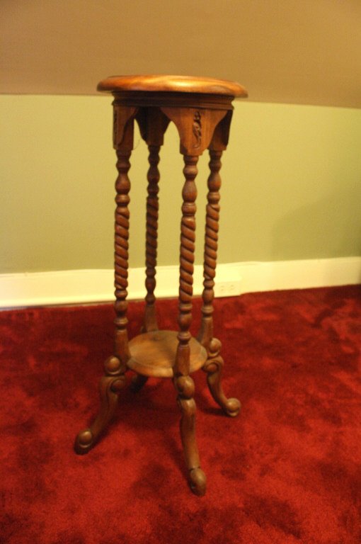 Antique Carved Plant Stand Pedestal Table (1 of 6)