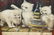 Pair framed Currier and Ives Kitten prints - 3