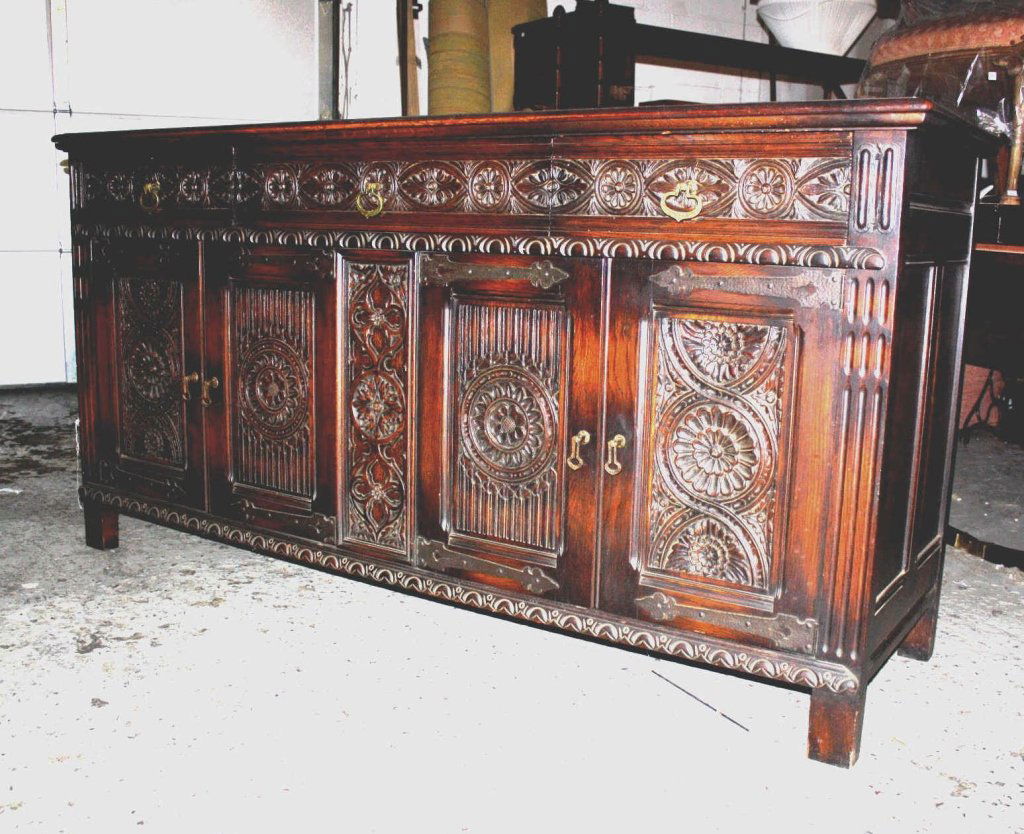 Antique Carved Buffet Cabinet (1 of 10)