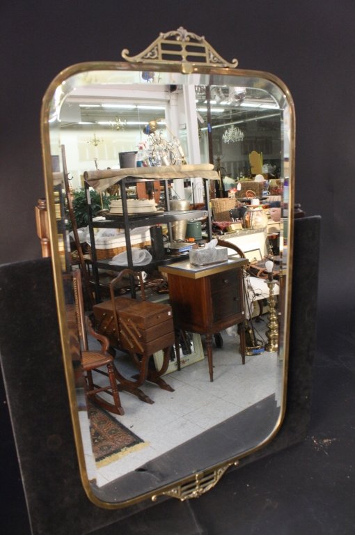 Brass Decorative Mirror with Beveled Edge (1 of 5)