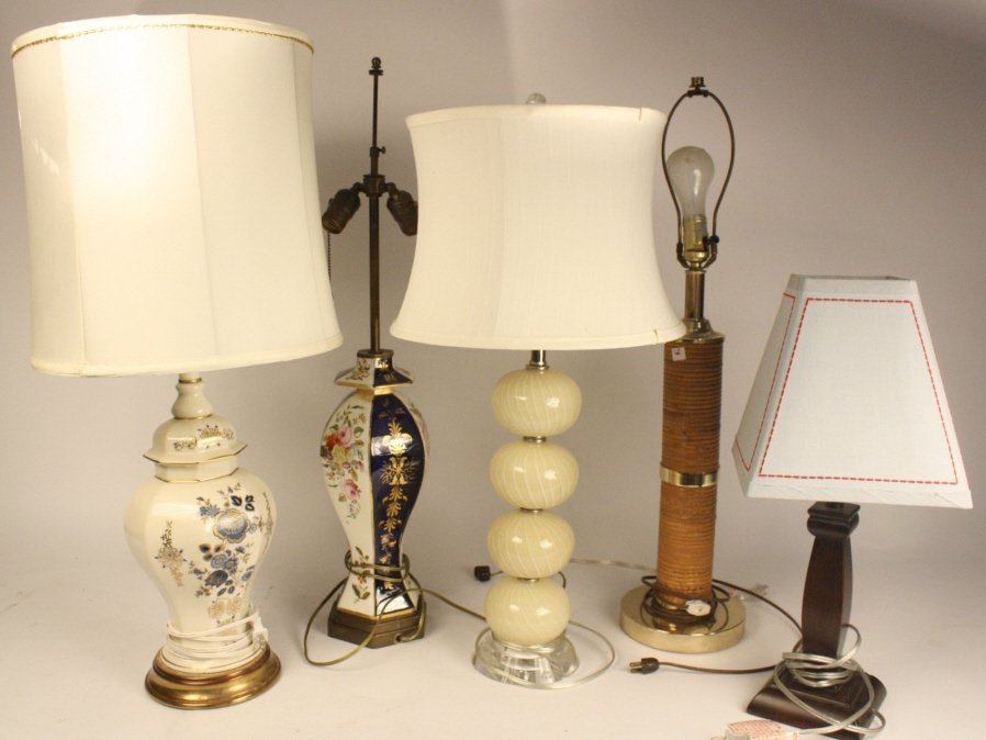 Group Lot Five Table Lamps (1 of 10)