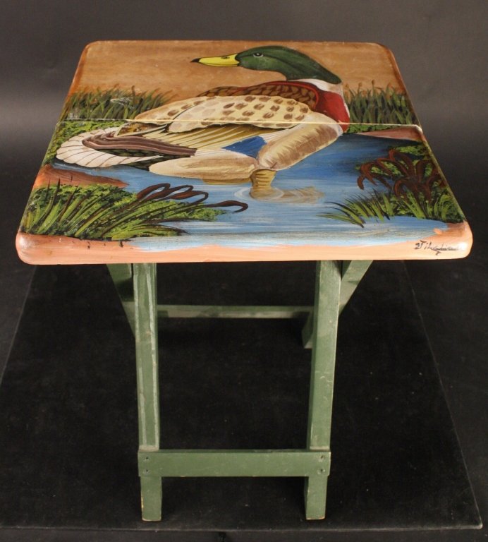 VIntage hand painted Duck  stool (1 of 6)