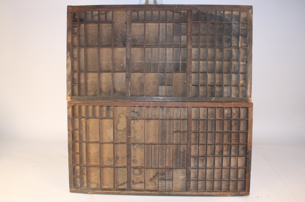 Pair of Antique Printer Boxes (1 of 5)