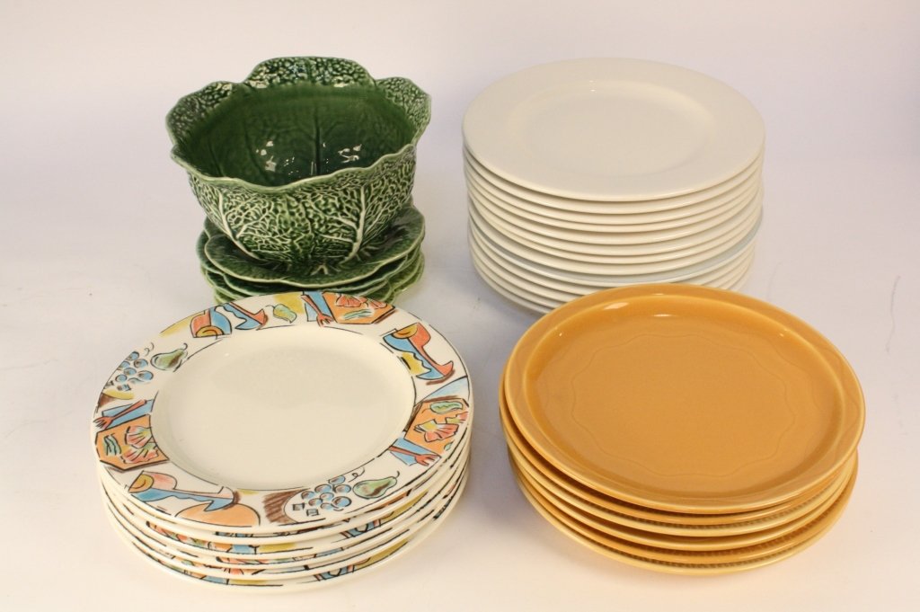 Group China White, Yellow, Green & Pattern Plates (1 of 7)