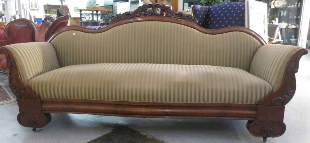 Ornately Carved Victorian Sofa (1 of 8)