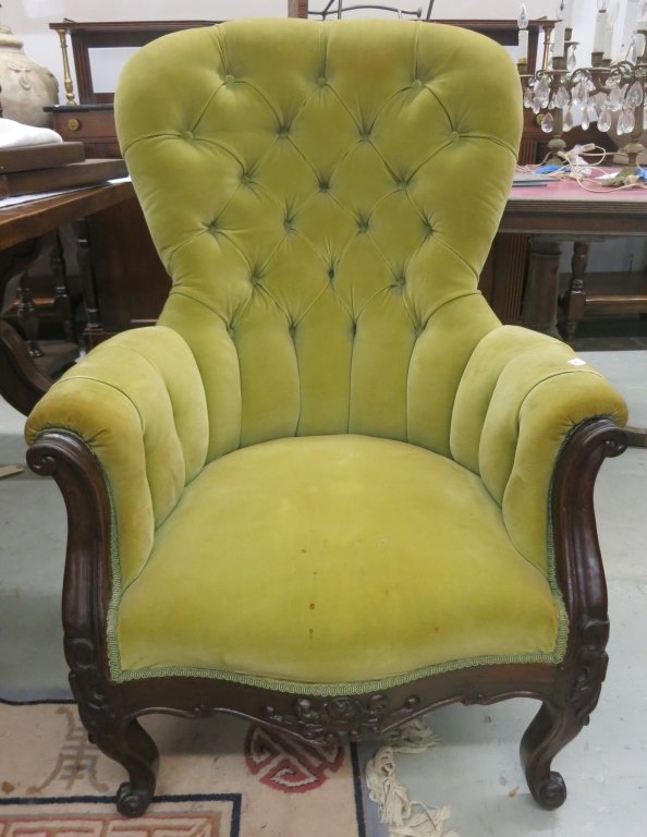 Antique Victorian Winged Parlor Chair (1 of 7)